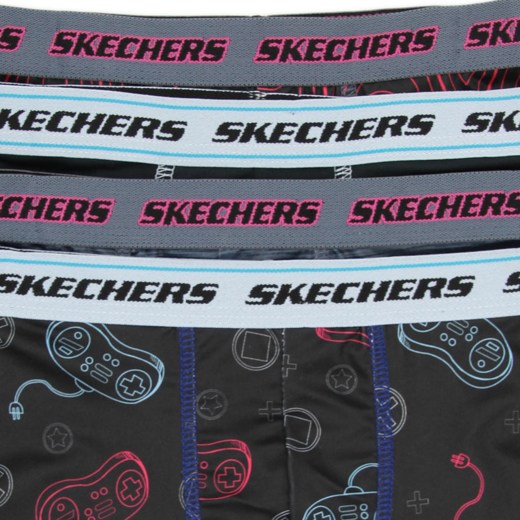 Skechers Boys' Exclusive 8pk Athletic Boxer Briefs with Unique Prints in Sizes 2/3t, 4, 6, 8 and 10