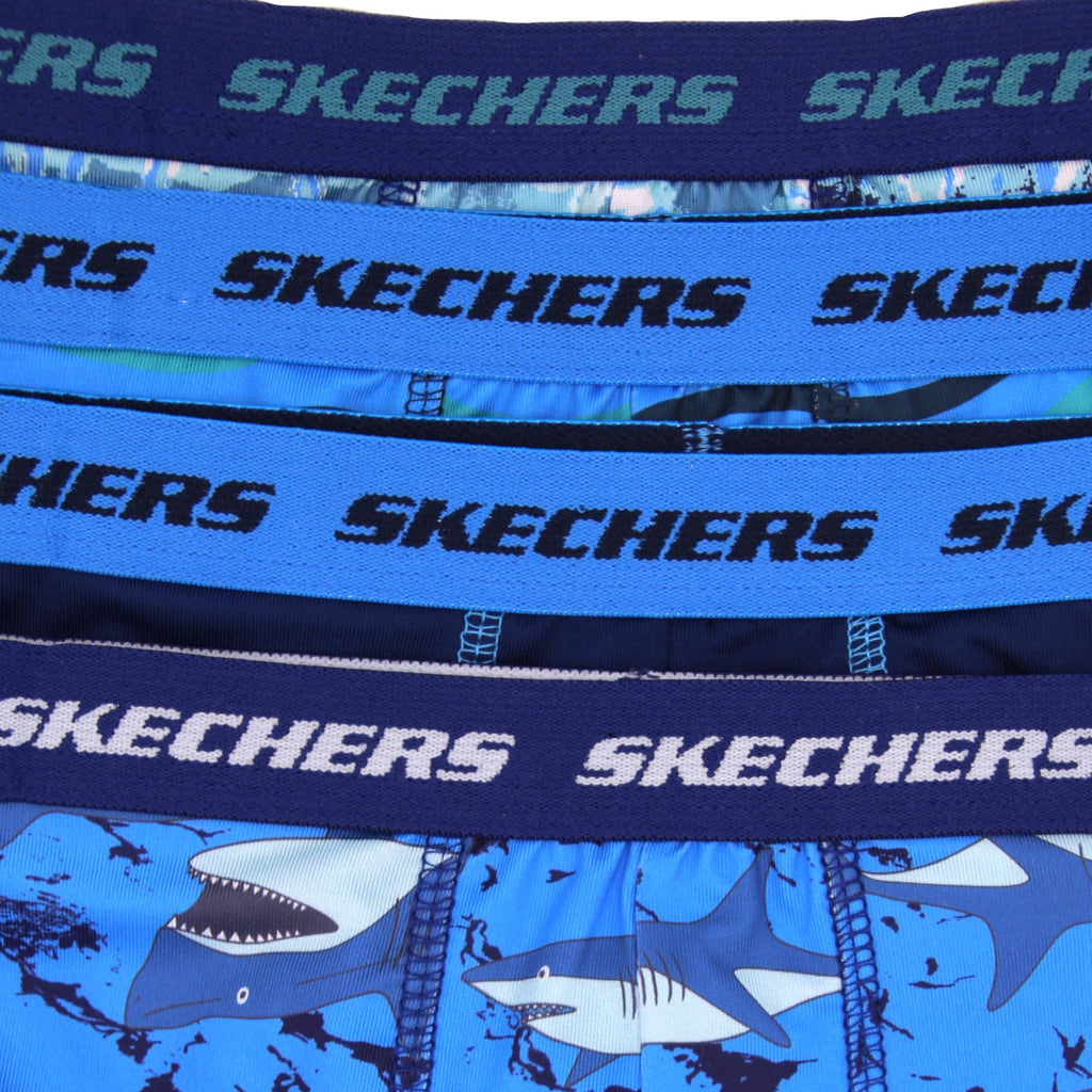Skechers Boys' Exclusive 8pk Athletic Boxer Briefs with Unique Prints in Sizes 2/3t, 4, 6, 8 and 10