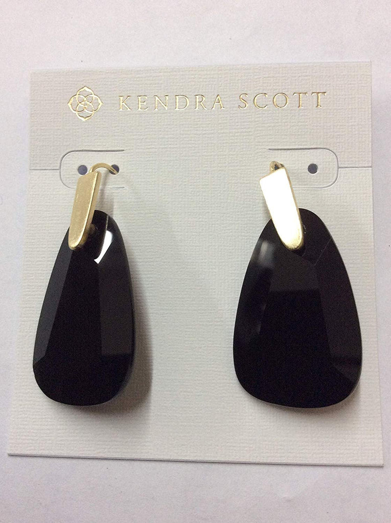 Kendra Scott Marty Dangle Earrings in Black In Gold