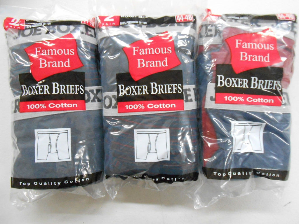 JOE BOXER Men's 6-pack Boxer Briefs SIZES M-3XL NEW in Famous Brand Packs