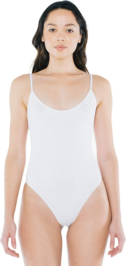 American Apparel womens Cotton 2x2 Sleeveless U Back Bodysuit