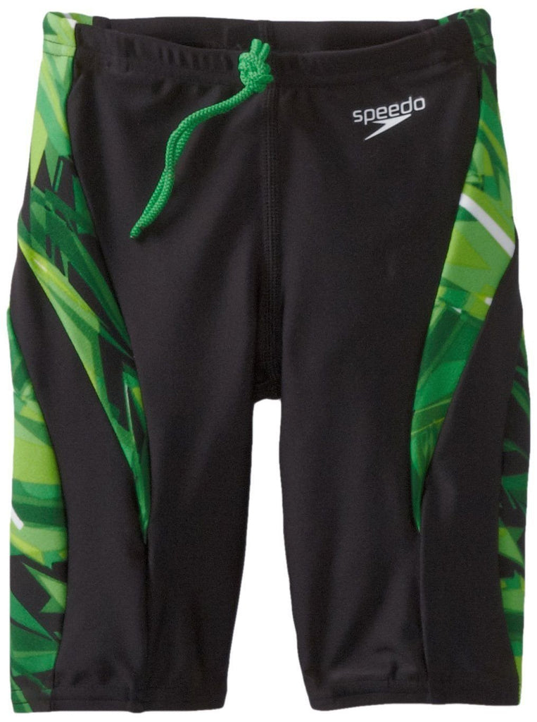 Speedo Boys Swimsuit Vortex Splice Xtra Life Lycra Jammer Kelly Green 20-28