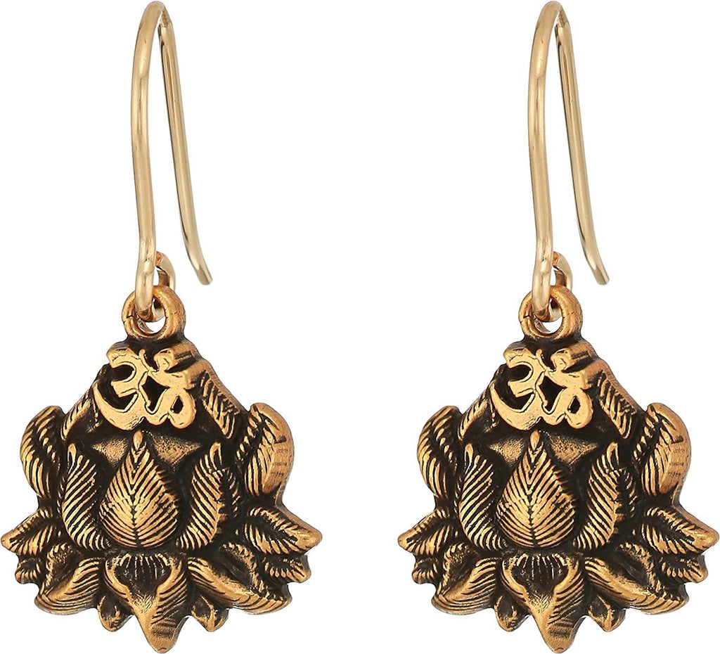 Alex and Ani Lotus Peace Petals Hook Earrings