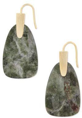 Kendra Scott Marty Dangle Earrings in Sage Mica and Gold Plated