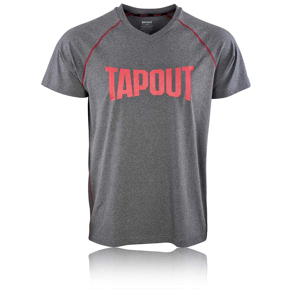 TapouT Mens Lounge Shirt Jersey - Super Soft V-Neck T Shirt Spandex/Polyester Blend Sleep Pajama Fight