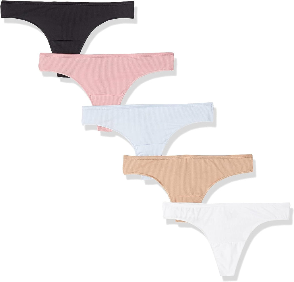 Hanes Women's Cool Comfort Breathable Mesh Thong Underwear, 10 Pack