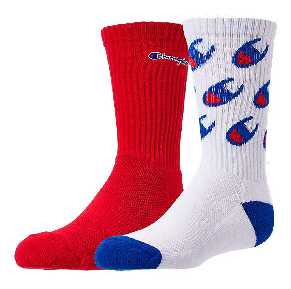 Champion Little & Big Boys 2-Pk. Logo Crew Socks