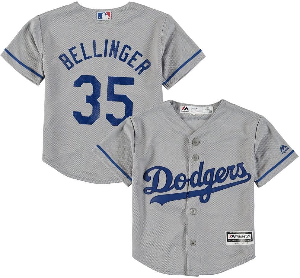 Outerstuff Cody Bellinger Los Angeles Dodgers Gray Youth Cool Base Alternate Replica Jersey