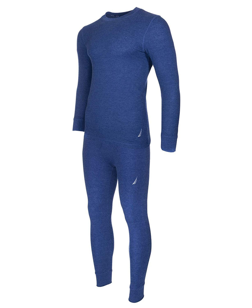Nautica Mens Thermal Sleep Set - Pockets Super Soft Jersey Spandex/Polyester Blend Pajamas
