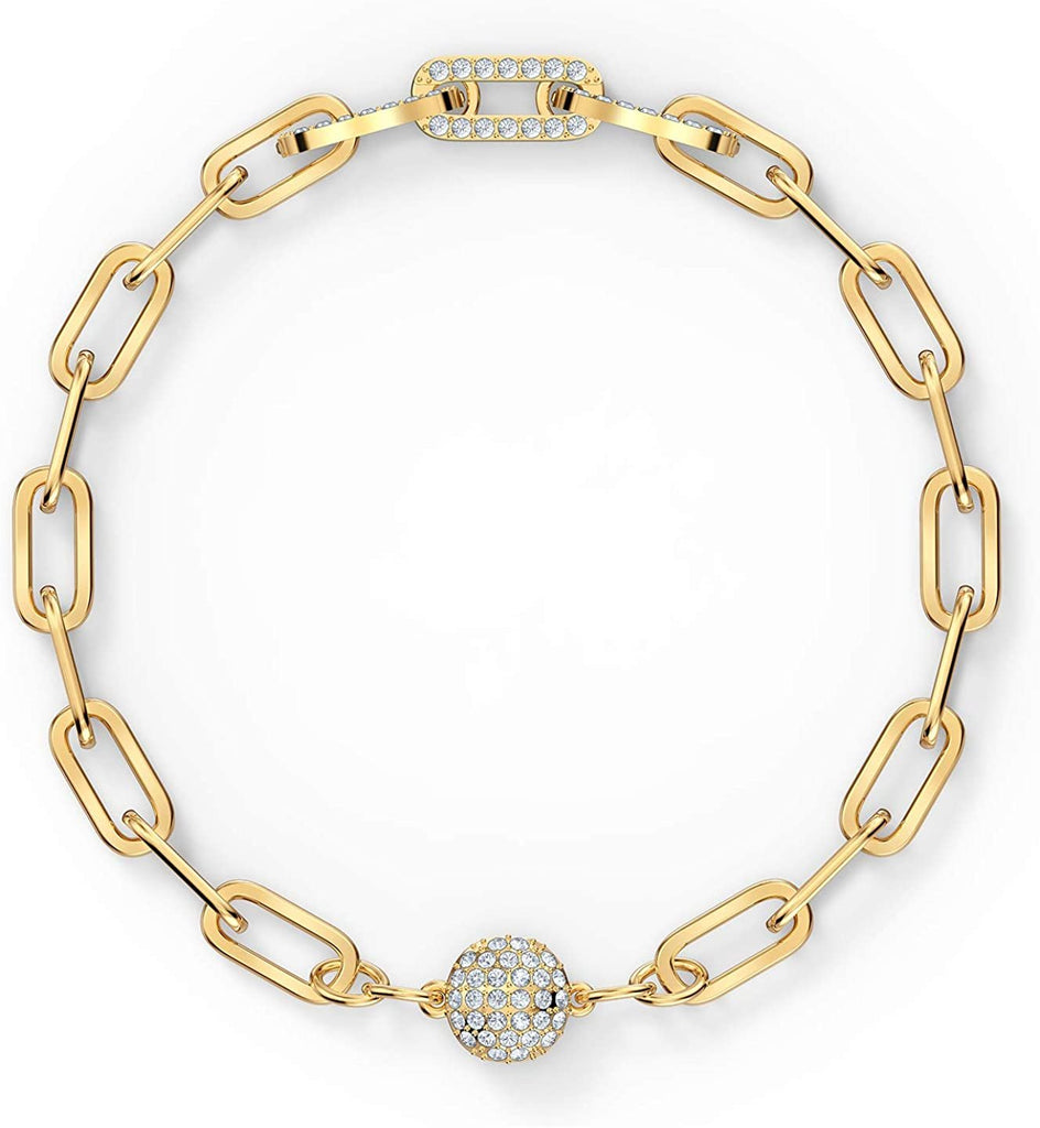 Swarovski The Elements Chain Bracelet White Gold Plated - Medium
