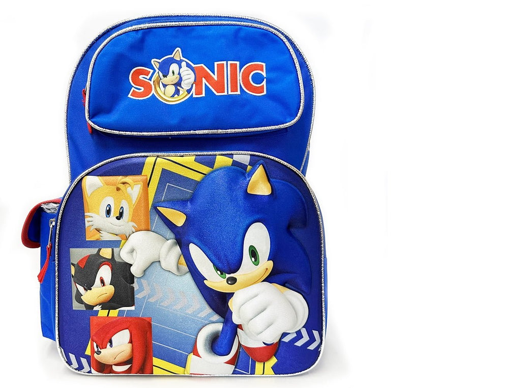 Sonic New 3D Molded 16" Large Backpack