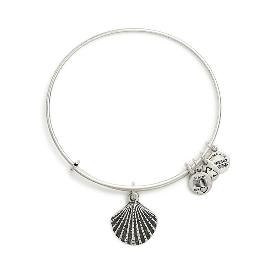 Alex and Ani Sea Shell Charm Expandable Bangle Bar Bracelet