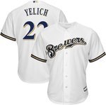 Christian Yelich Milwaukee Brewers MLB Boys Youth 8-20 Player Jersey (White Home, Youth Large 14-16)