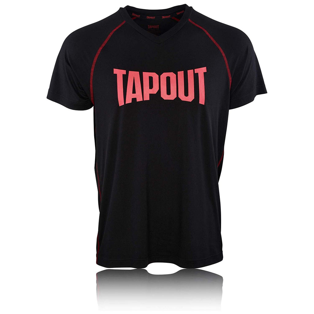 TapouT Mens Lounge Shirt Jersey - Super Soft V-Neck T Shirt Spandex/Polyester Blend Sleep Pajama Fight