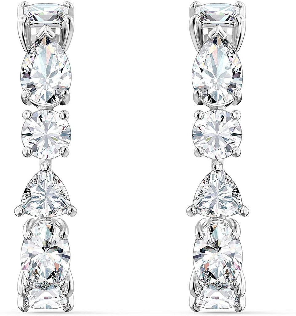 Swarovski Tennis Deluxe Mixed Pierced Earrings Silver One Size