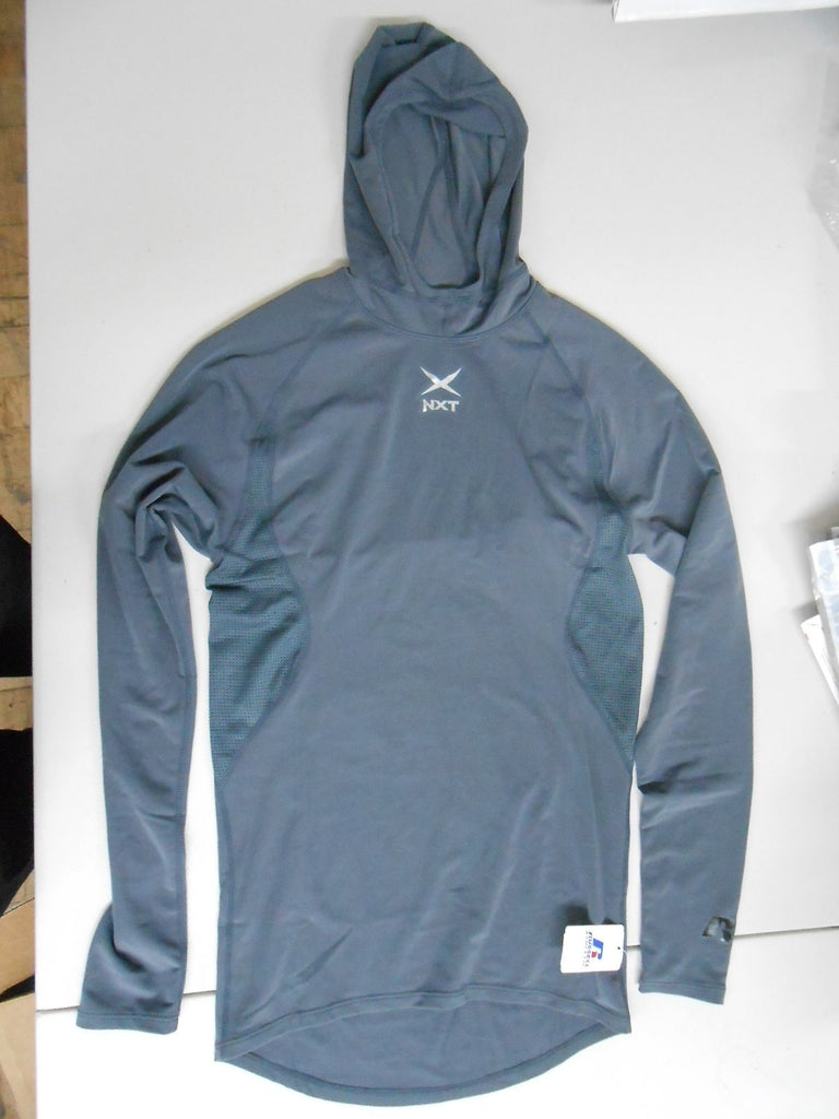 Russell NXT Compression Training Shirt With Hood Gray Performance Trainer Size L