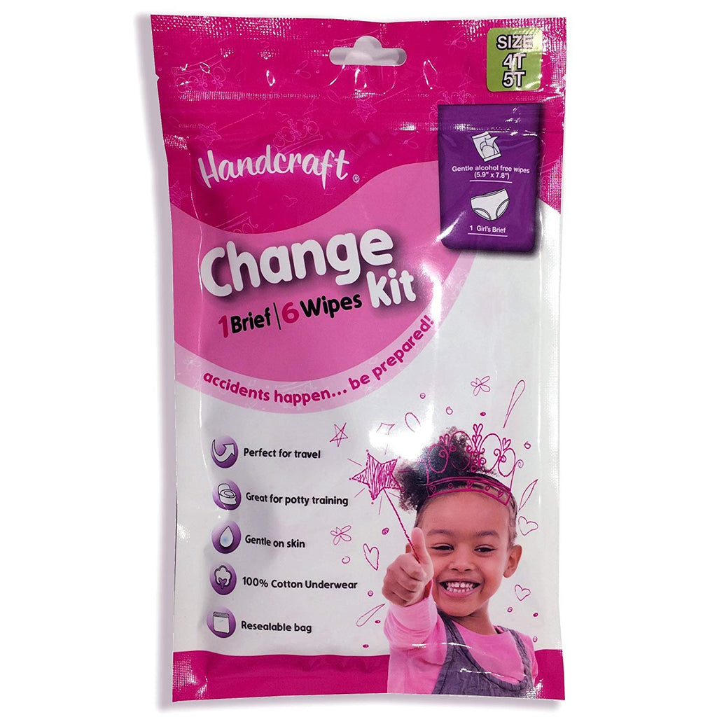 Handcraft Baby Toddler Kids 3-Pack Emergency Kit with Underwear + Wipes for Boy Or Girl