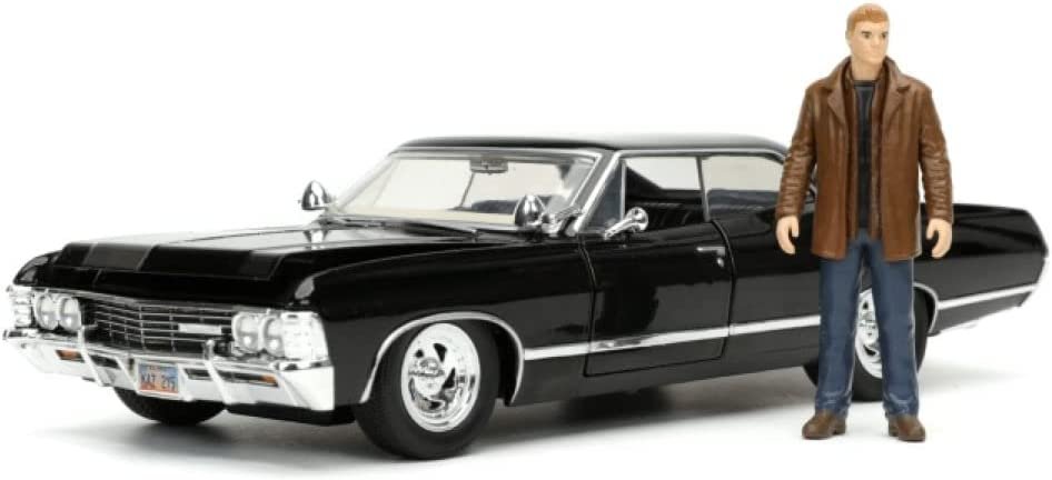 Supernatural 1:24 1967 Chevy Impala Die-cast Car w/ Dean Winchester Die-cast Figure, Toys for Kids and Adults