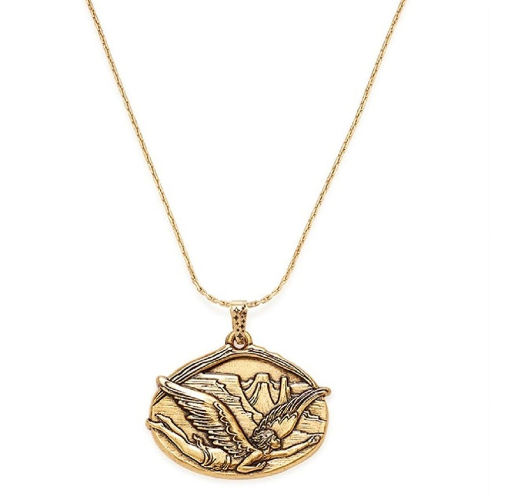 Alex and Ani Guardian of Freedom Expandable Rafaelian Gold Finish Necklace, A14EN07RG