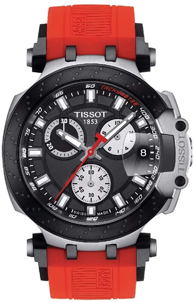 Tissot Men's T-Race Chrono Quartz Stainless Steel Casual Watch Red T1154172705100