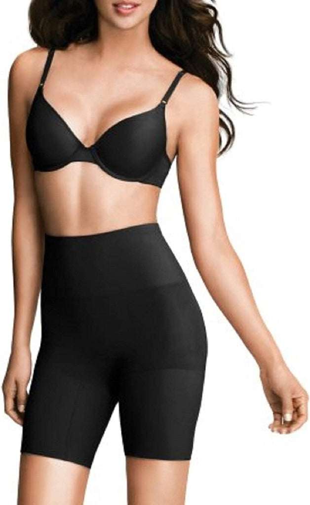 Flexees by Maidenform Firm Control Seamless Packaged Thighslimmer 83046 (Medium, Black)