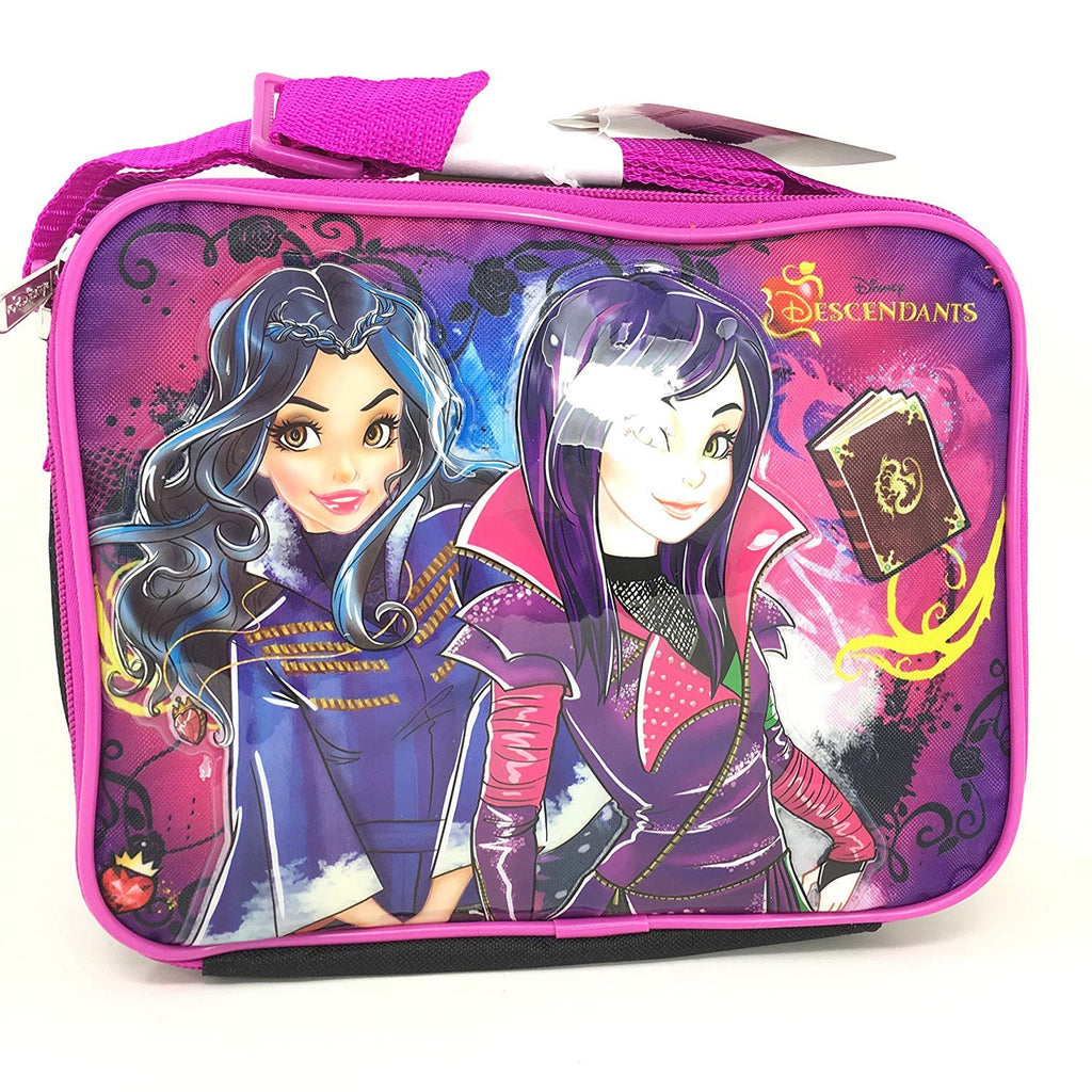 Disney Descendants 9.5" Canvas Blue & Purple Insulated Lunch Bag