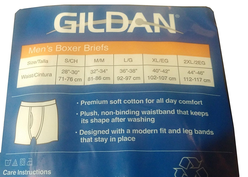 Gildan Men's Premium Cotton Boxer Briefs 4-Pack