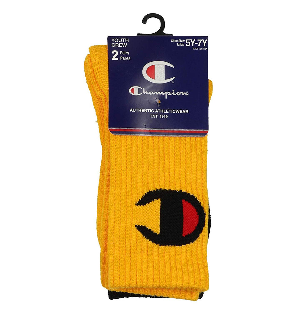 Champion Little & Big Boys 2-Pk. Logo Crew Socks