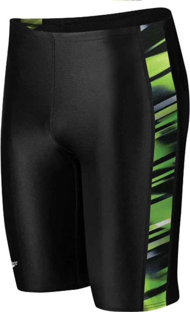 Speedo Boys Xtra Life Lycra Fractal Point Splice Jammer Kelly Green 20-28