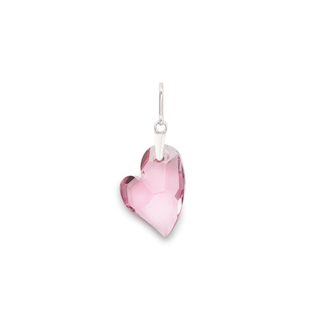 Alex and Ani Rose Heart Necklace Charm With Swarovski Crystal