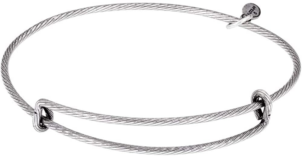 Alex and Ani Single EWB with Recycle Tab Russian Silver Finish Bracelet A09EB200RST