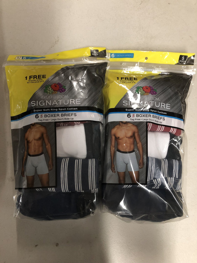 Fruit of the Loom 12-Pack Signature Boxer Briefs Assorted Colors Size Small