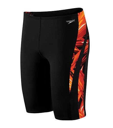 Speedo Boys Swimsuit Vortex Splice Xtra Life Lycra Jammer Deep Orange 20-28