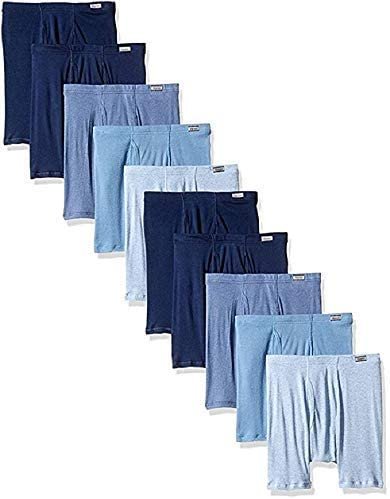 Hanes Men's 10-Pack FreshIQ ComfortSoft Waistband Boxer Briefs - Assorted Solids