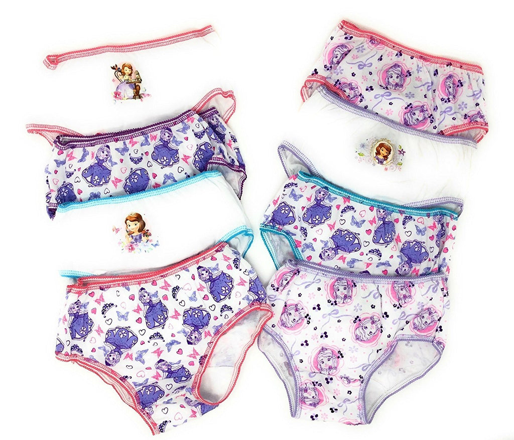 Disney Junior Sofia the First 8-Pack Girls Panties Underwear