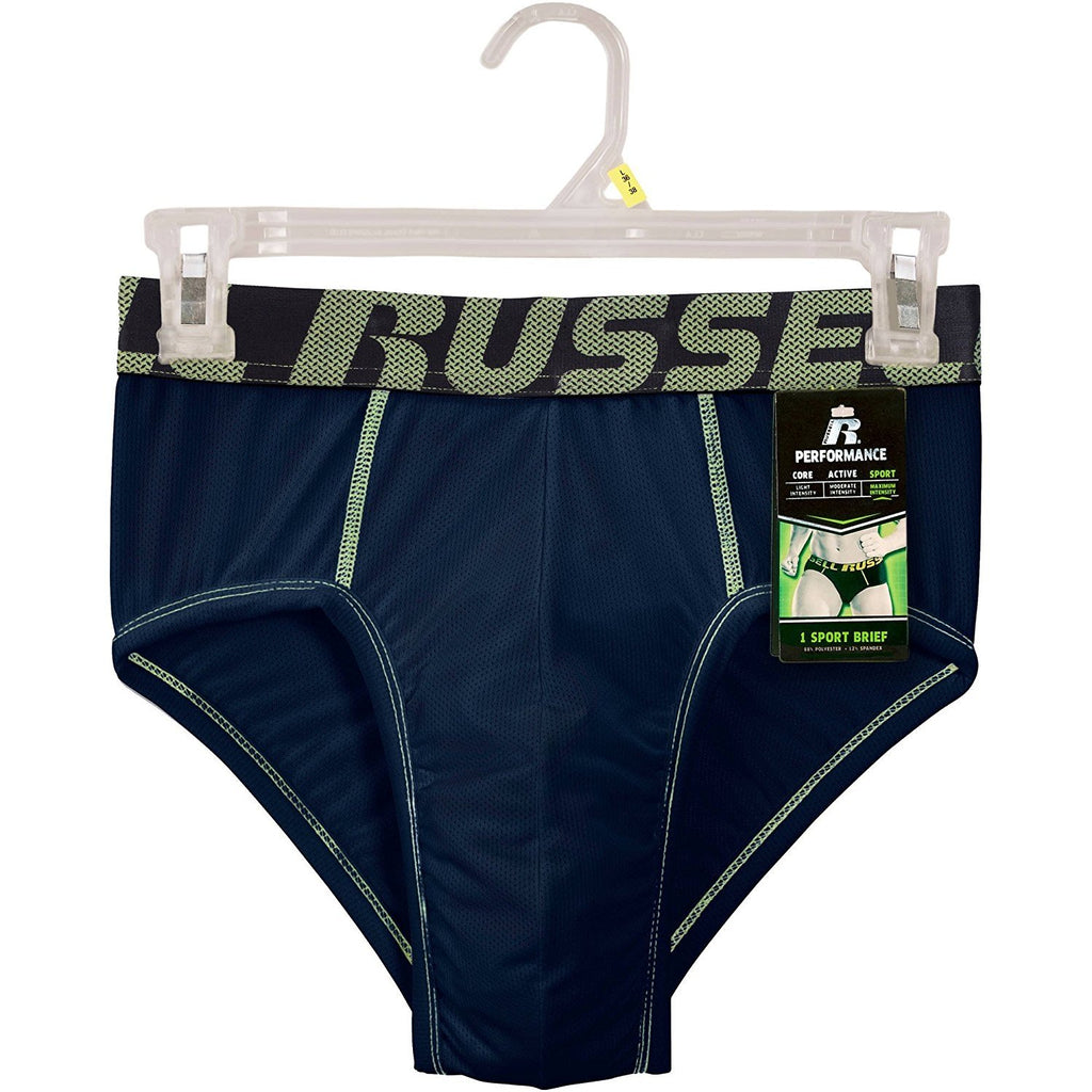 Russell Mens 4-Pack Sport Performance Sport Briefs Size 2XL Underwear Spandex
