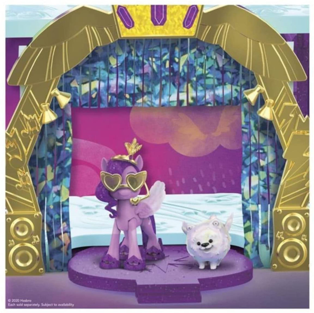 My Little Pony: A New Generation Movie Royal Racing Ziplines - 22-Inch Castle Playset Toy with 2 Moving Ziplines, Princess Pipp Petals Figure