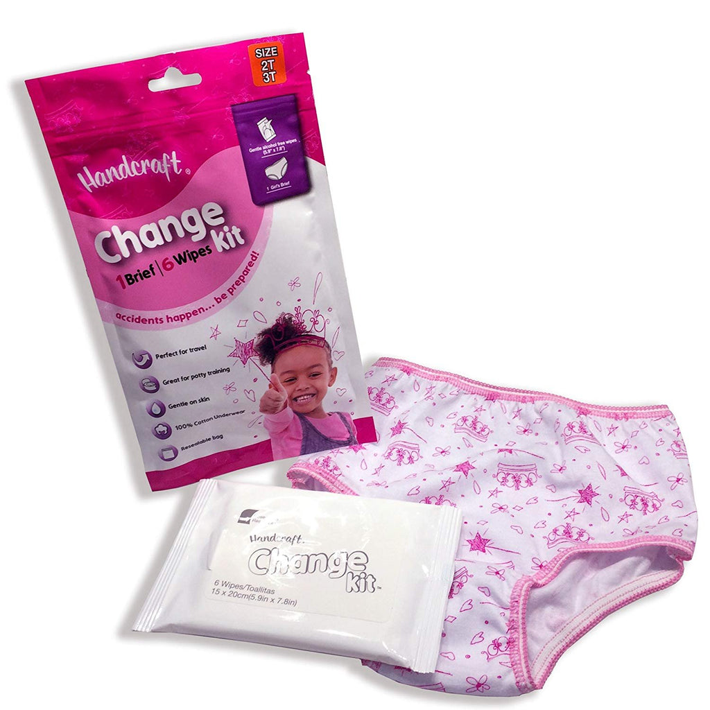 Handcraft Baby Toddler Kids 3-Pack Emergency Kit with Underwear + Wipes for Boy Or Girl