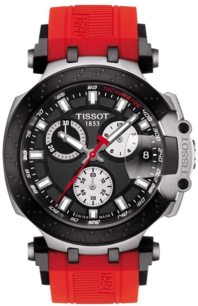 Tissot Men's T-Race Chrono Quartz Stainless Steel Casual Watch Red T1154172705100