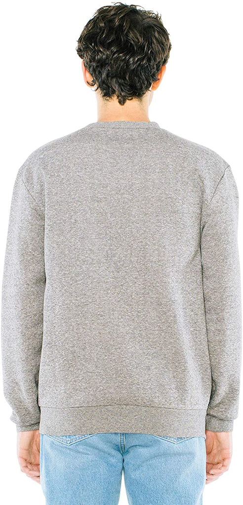 American Apparel Men's Peppered Fleece Long Sleeve Pullover Crewneck