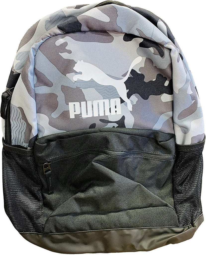 Puma Unisex Layered Print Backpack, Adult, Black/White/Grey, OS