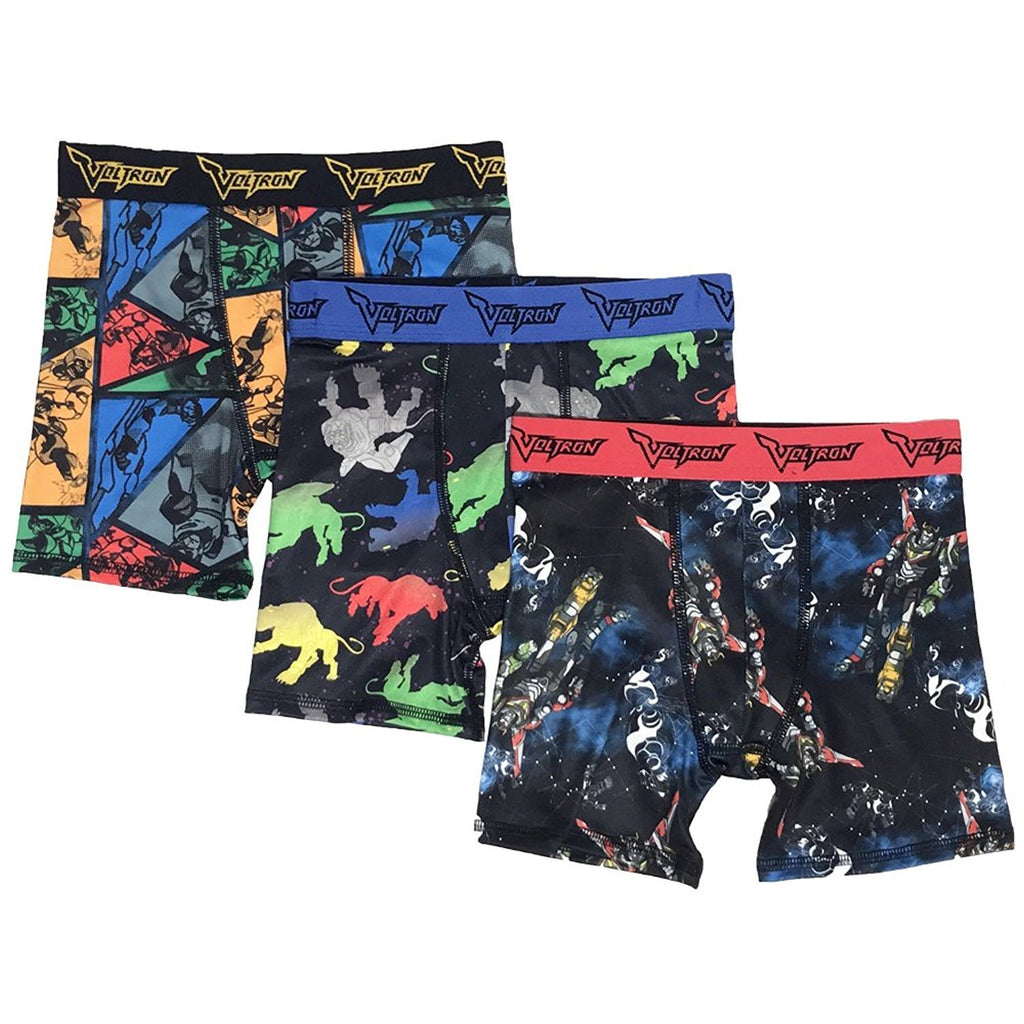 Universal Boys' 3-Pack Voltron Athletic Boxer Brief Underwear