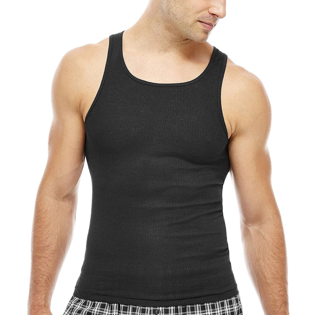 Hanes Men's Blue Label Comfort Crew Neck 4-Pack Tank Tops