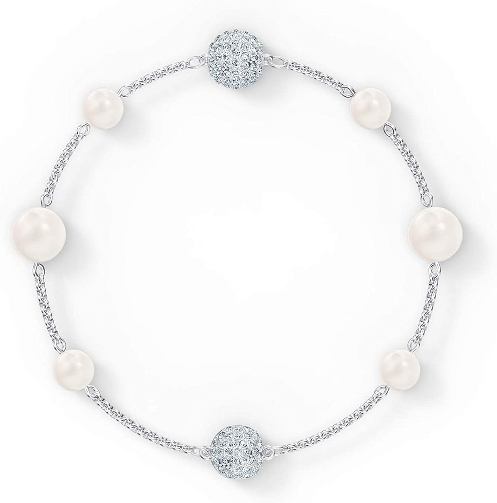 Swarovski Remix Collection Crystal Pearl Strand White Rhodium Plated - Medium