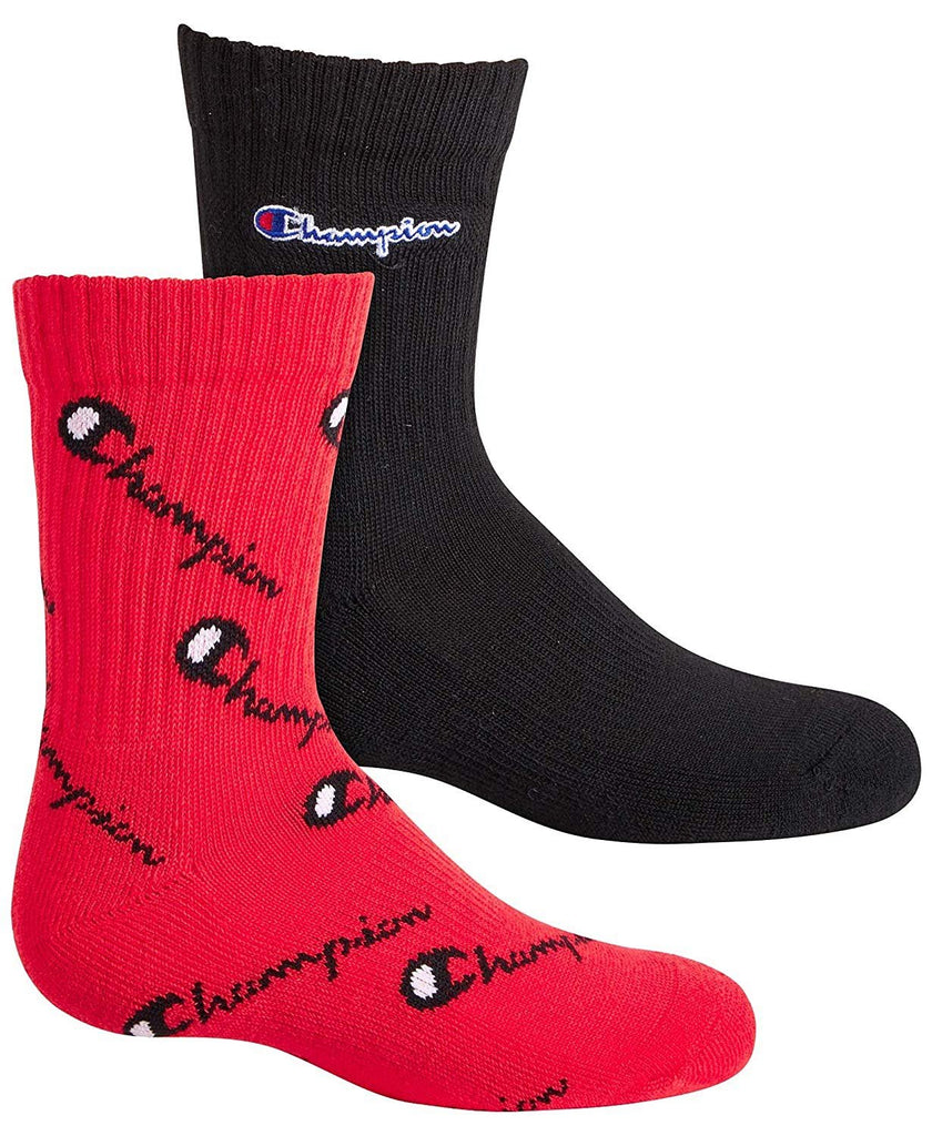 Champion Little & Big Boys 2-Pk. Logo Crew Socks
