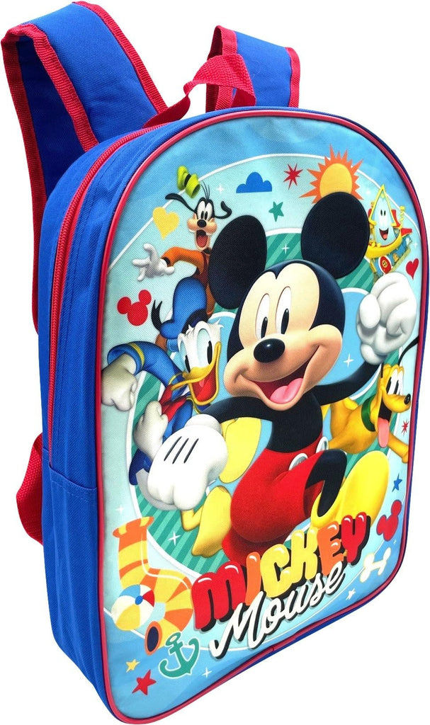 Group Ruz Mickey Mouse 15" Backpack (Blue-Red)
