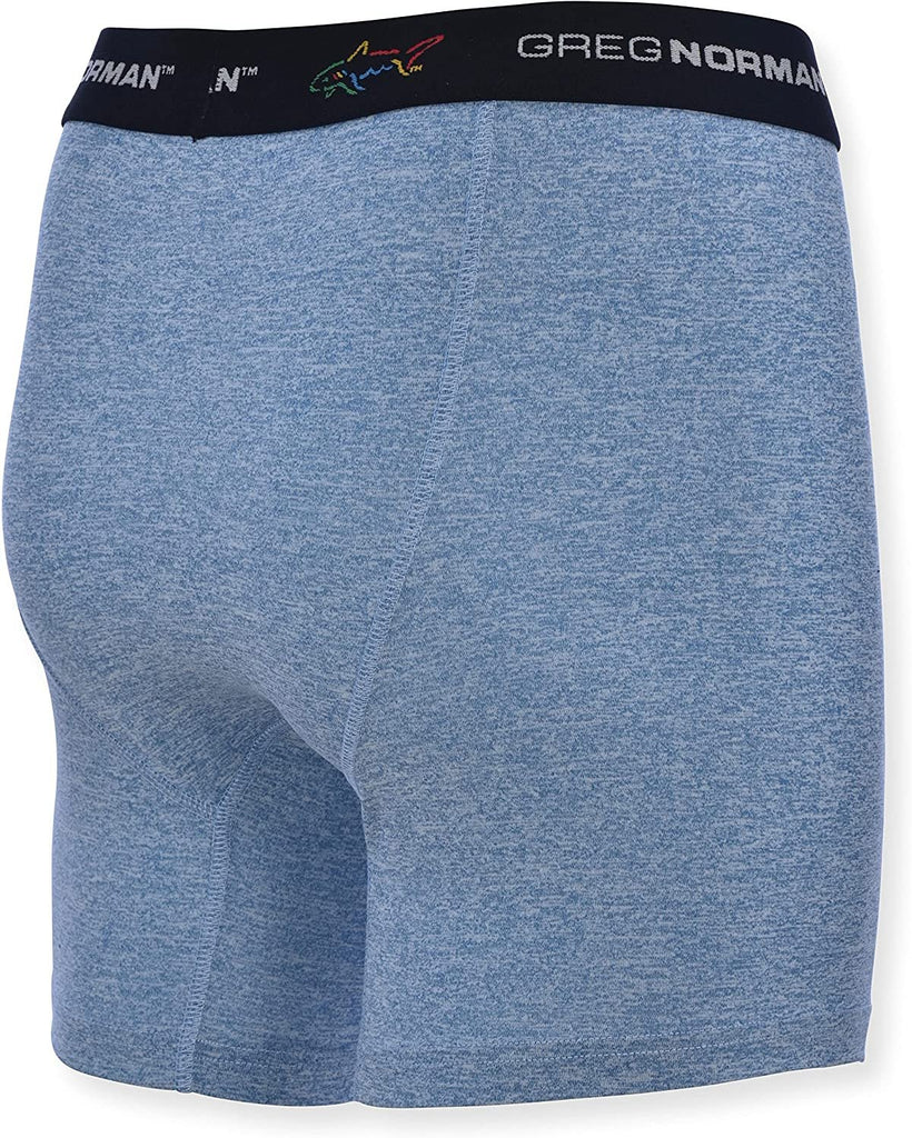 Greg Norman Mens Boxer Briefs - Performance 3-Pack Tagless Spandex Golf Legend