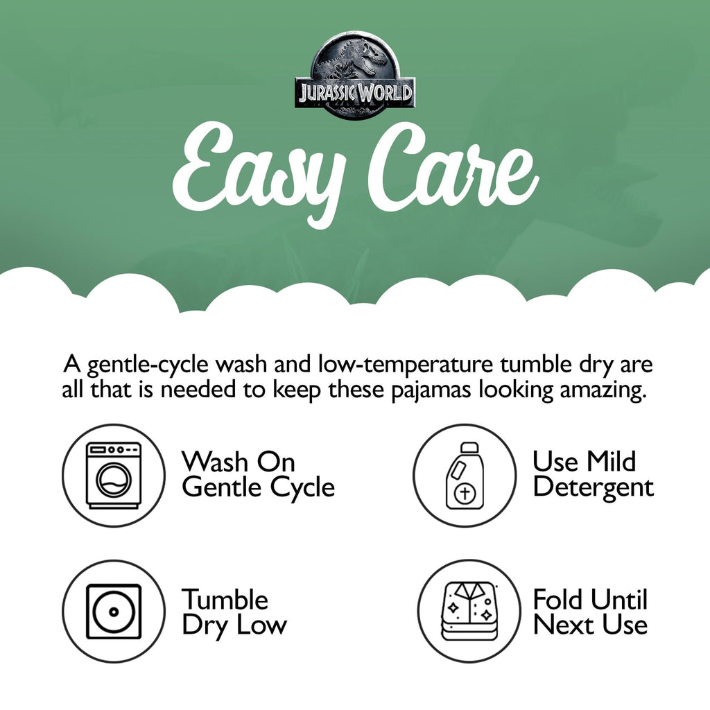 Jurassic World boys 4-piece Snug-fit Cotton Pajama Set, Soft & Cute for Kids