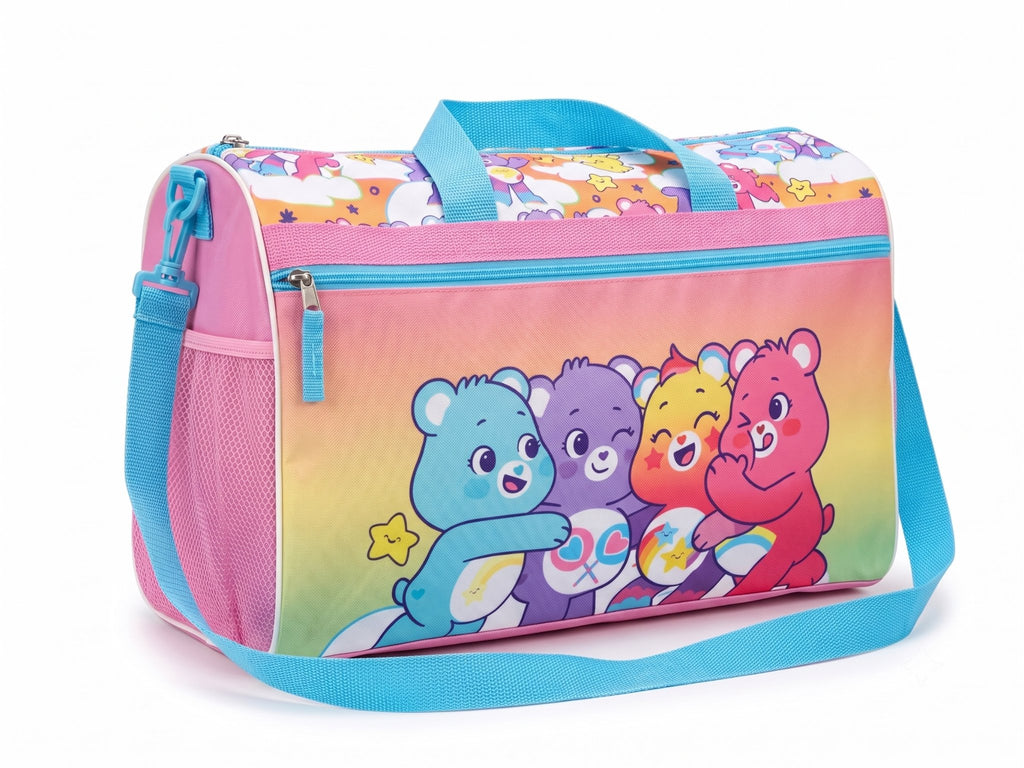 Disney Kids Duffle Bag 16.5" – Travel & Sports Bag with Zipper Pocket, Mesh Side Pockets & Shoulder Strap