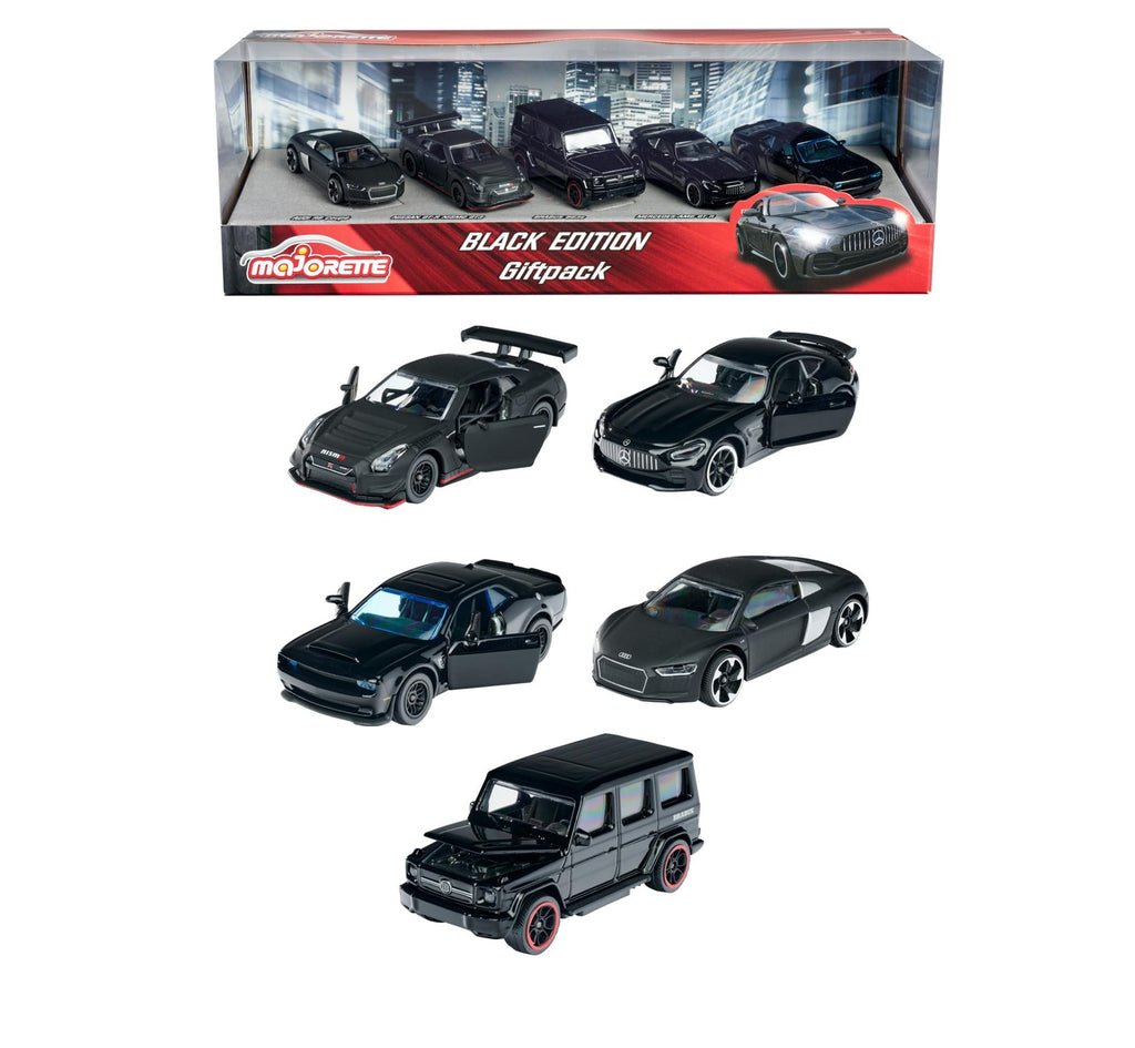 Majorette Black Edition DIE-CAST Collector 5 CAR Pack